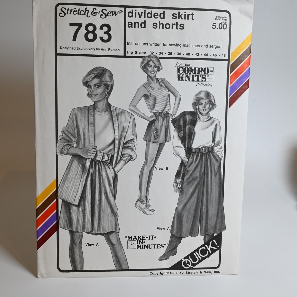 Stretch & Sew Sewing 783 Pattern Women Multi-Size 783 Uncut Factory Folded